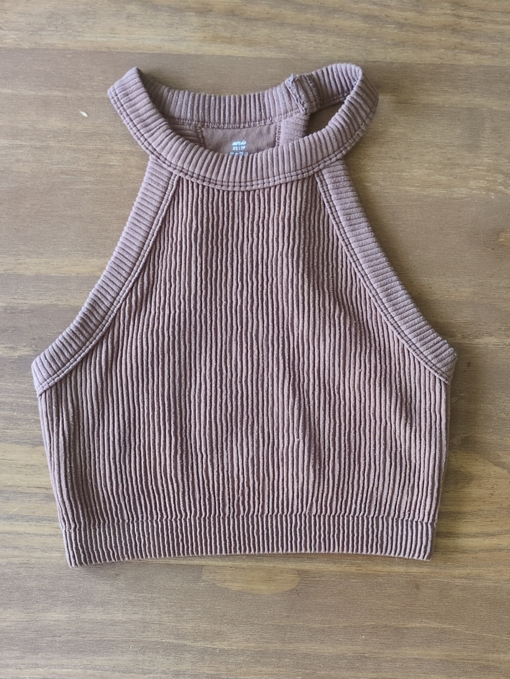 aerie Ribbed Halter Crop Top